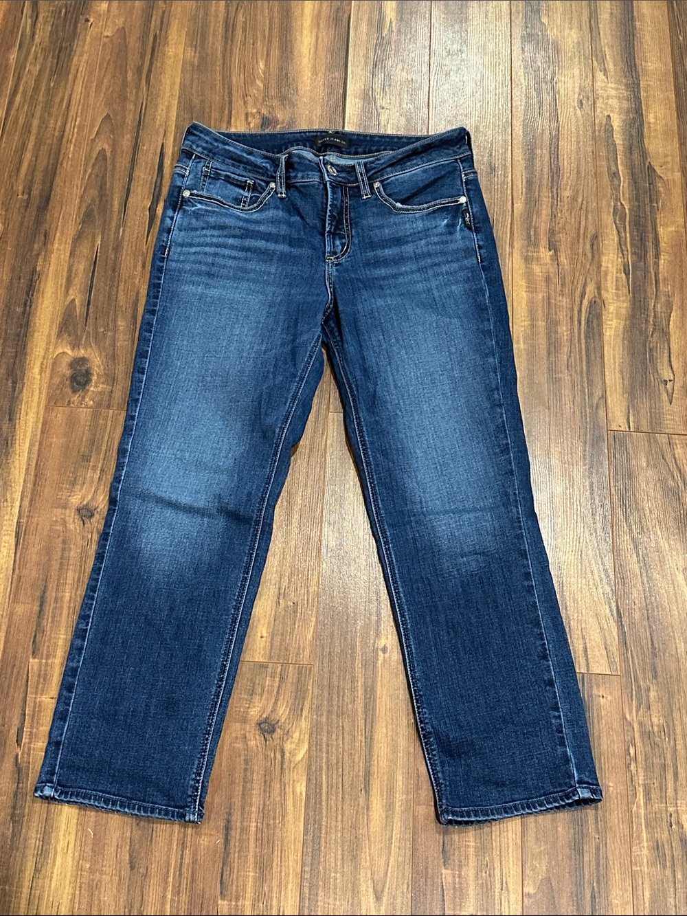 Silver Suki Straight Crop Jeans